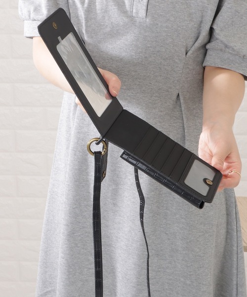 Lace Ladies ショルダーバッグ バッグ クロコダイルレザー調2WAYスマホ 