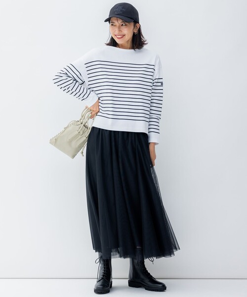 tシャツ 「洗える」Armor-lux スムース クロップド  ボーダー カットソー レディース 洗える】Armor-lux スムース クロップド ボーダー カットソー