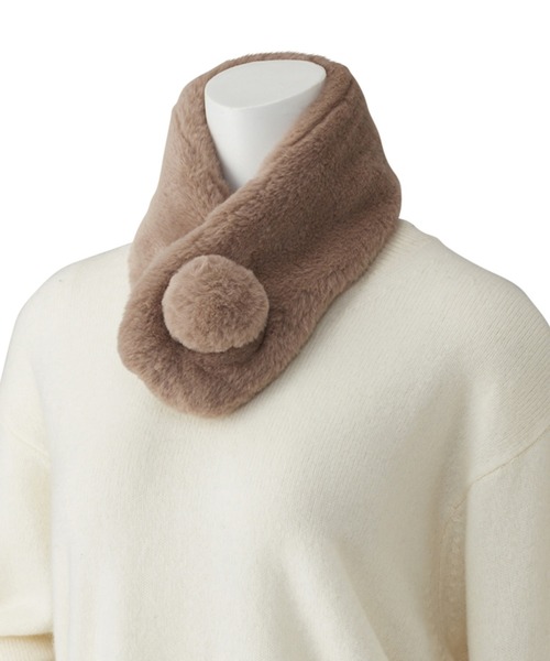 estaa（エスタ） マフラー ストール フェイクファーマフラー ミニうさ