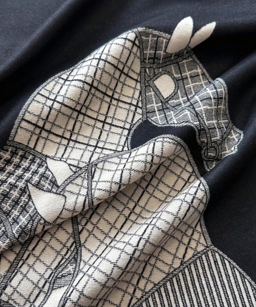 【りな】ヤマダヤ　ワンピース、ストール（黒/灰色）2点セット ヤマダヤ(YAMADAYA) FENNEL バイカラーフリンジ袖付きストール - メルカリ