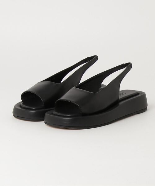MARW UNITED ARROWS」 フラットサンダル 24cm ブラック レディース 