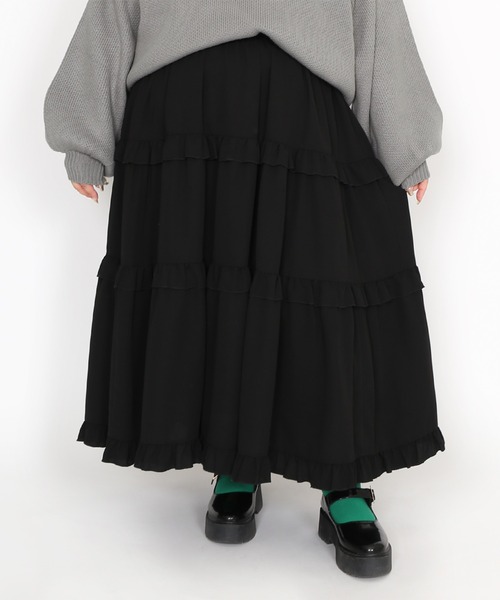 PUNYUS スカート フリルティアードロングスカート : ZOZOTOWN Yahoo!店
