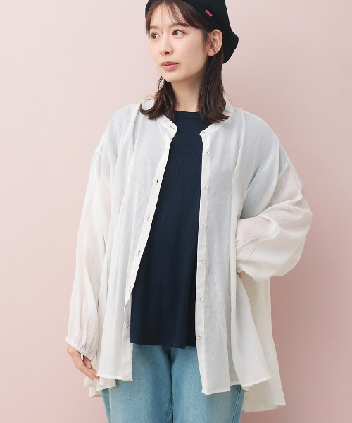 ブラウス シャツ タックチュニックブラウス「大きいサイズ」 レディース チチカカ ブラウス シャツ タックチュニックブラウス「大きい