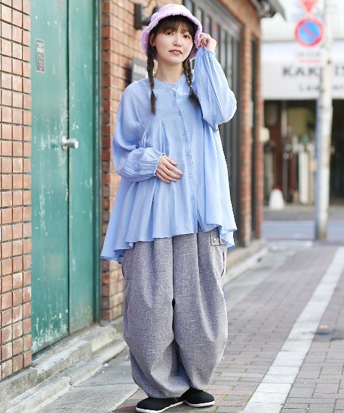 ブラウス シャツ タックチュニックブラウス「大きいサイズ」 レディース チチカカ ブラウス シャツ タックチュニックブラウス「大きい