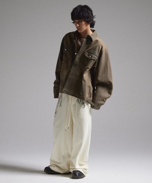 GRANCY ブラウンデニム M GRANCY ジーンズ 「GRANCY」ZipDesign Buggy DenimPants / ジップ