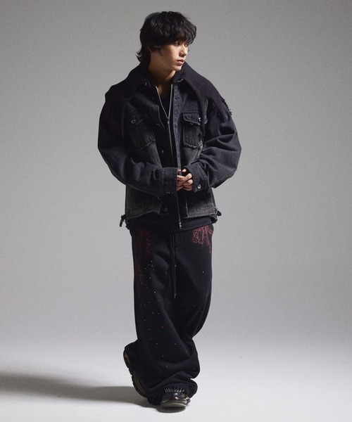 【新品タグ付き】【GRANCY】デニムシャツジャケット ブラック　Mサイズ GRANCY デニムジャケット gジャン 「GRANCY」ZipDesign DenimShirt