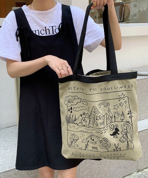 miniministore トートバッグ ロゴキャンバス レディース : ZOZOTOWN