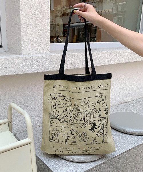 miniministore トートバッグ ロゴキャンバス レディース : ZOZOTOWN