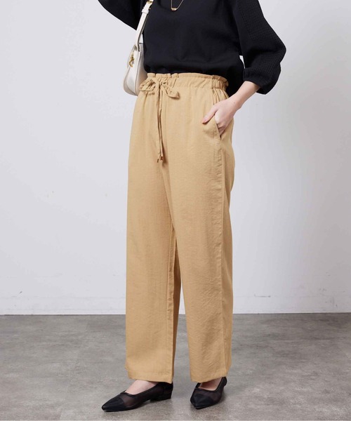 DT♪ 2ZIRCONE ストレートリネンパンツ 関税込 Chez toi パンツ リネンタッチストレートパンツ レディース