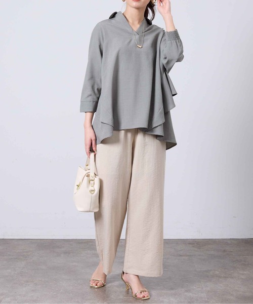 DT♪ 2ZIRCONE ストレートリネンパンツ 関税込 Chez toi パンツ リネンタッチストレートパンツ レディース