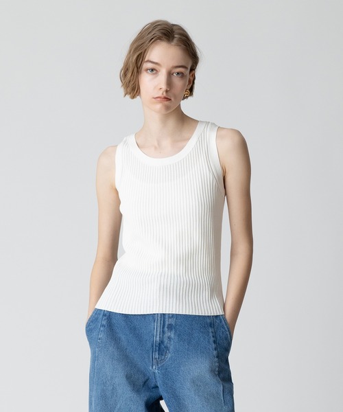 ニット セーター 2WAY RIB TANK レディース