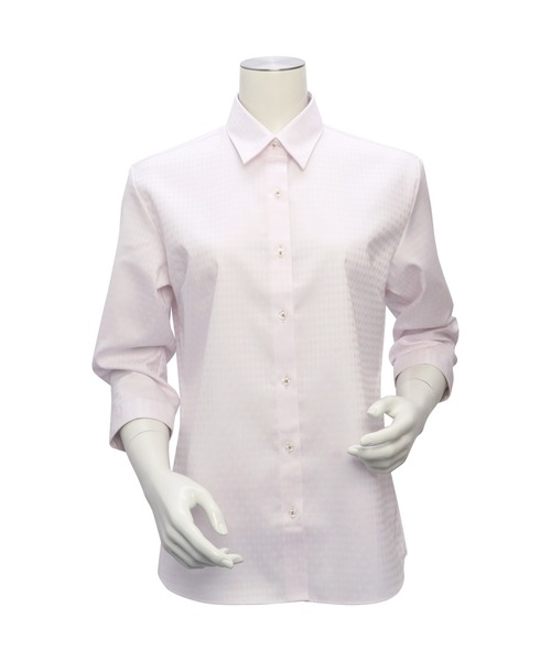 フォーマル ブラウス シャツ 超形態安定ノーアイロン レギュラー 7分袖ビジネスワイシャツ レディース | BRICK HOUSE by TOKYO SHIRT | 02