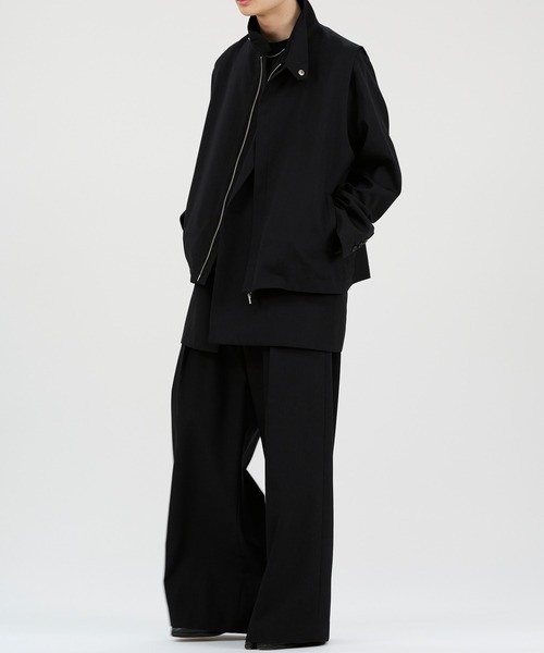 LAPIIS スラックス WOOL GABARDINE INTACK WIDE TROUSERS メンズ
