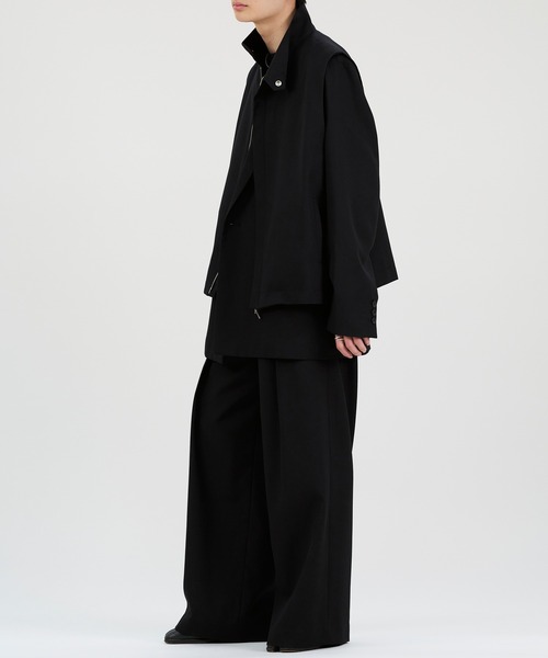 パンツ WOOL GABARDINE INTACK WIDE TROUSERS LAPIIS（ラピス）の「WOOL GABARDINE INTACK WIDE TROUSERS