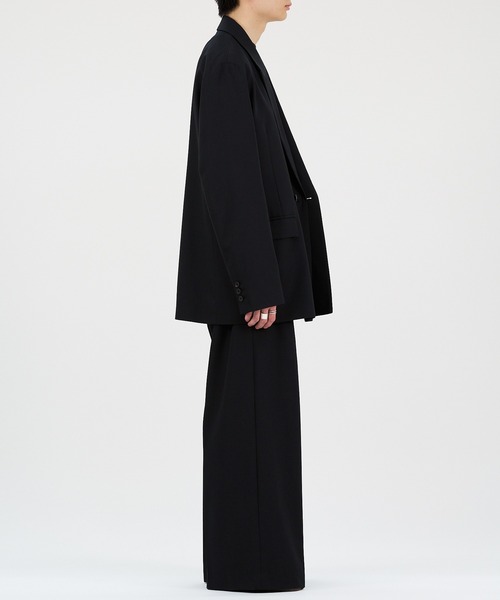LAPIIS スラックス WOOL GABARDINE INTACK WIDE TROUSERS メンズ