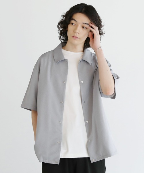 SPU（スプ） シャツ 半袖 日本製Reflax(R)ウォッシャブルリネンライク