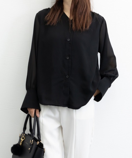 miniministore ブラウス シャツ シフォンブラウス 通勤