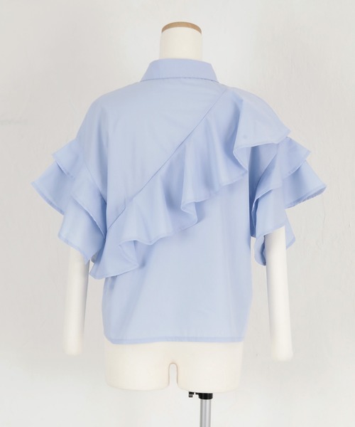 private0204 シャツ ブラウス コットン フリル 楽天市場】【SALE／60%OFF】ソフトタッチブロード縦フリル