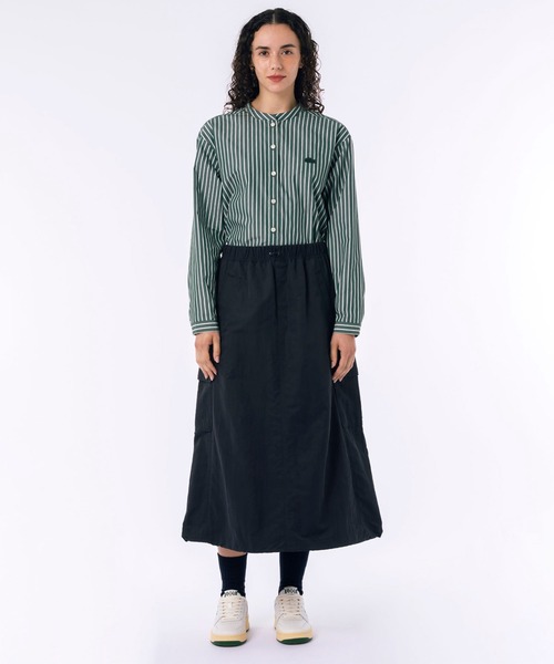 LACOSTE（ラコステ） スカート 微起毛素材 撥水ナイロンカーゴスカート