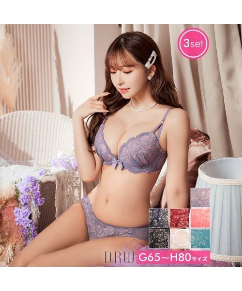 ブラジャー ショーツセット ヴィーナス ヌーディ バック透け フル