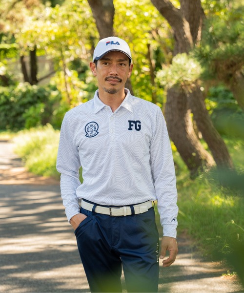 FILA GOLF シャツ 「FILA GOLF/フィラゴルフ」プリント裏起毛長袖