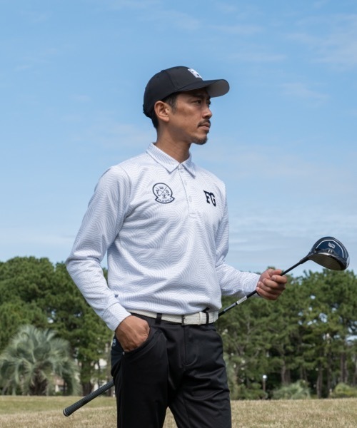FILA GOLF シャツ 「FILA GOLF/フィラゴルフ」プリント裏起毛長袖