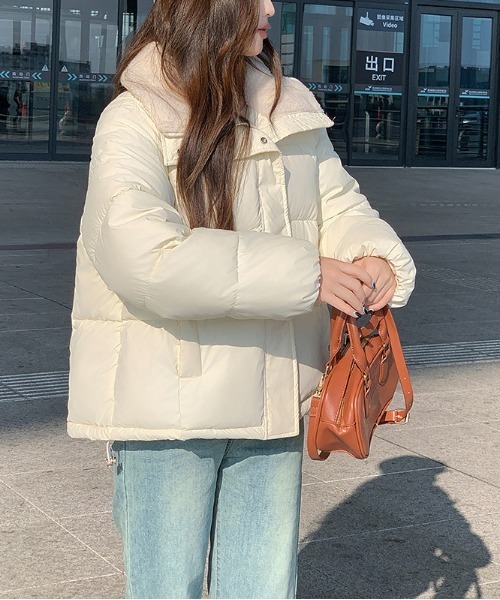 gossip!ロサンゼルス ブルゾン アウター Y2K レザーウールハイネック