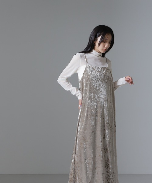 NANO universe（ナノ・ユニバース） ワンピース ベロアキャミソール