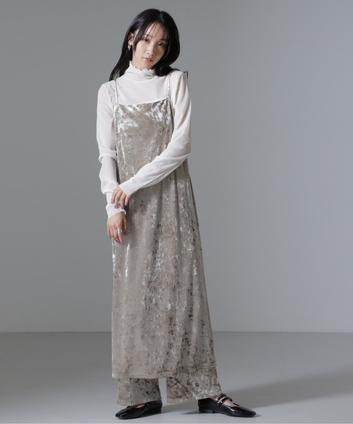 NANO universe（ナノ・ユニバース） ワンピース ベロアキャミソール