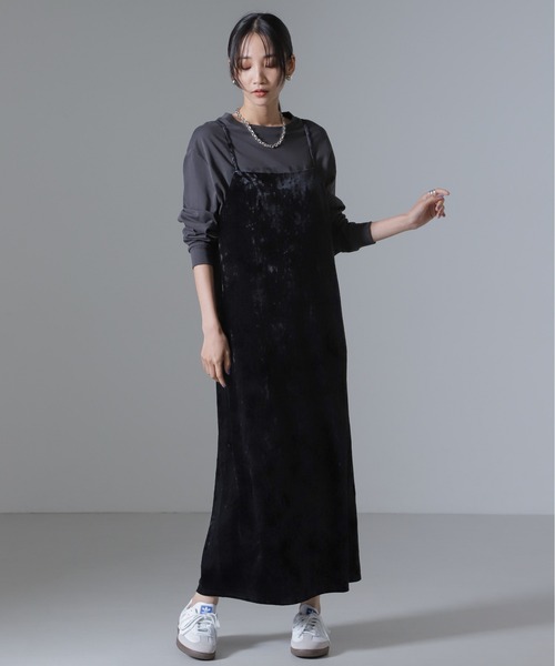 NANO universe（ナノ・ユニバース） ワンピース ベロアキャミソール