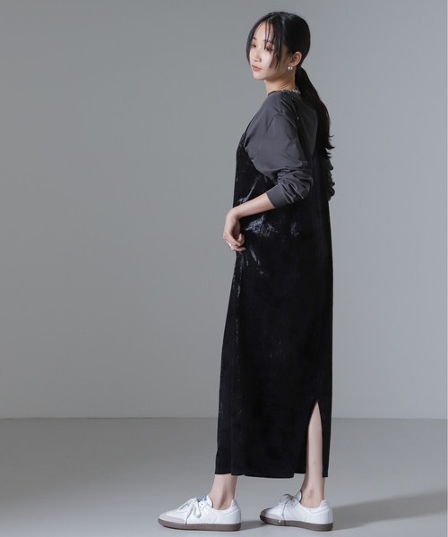 NANO universe（ナノ・ユニバース） ワンピース ベロアキャミソール