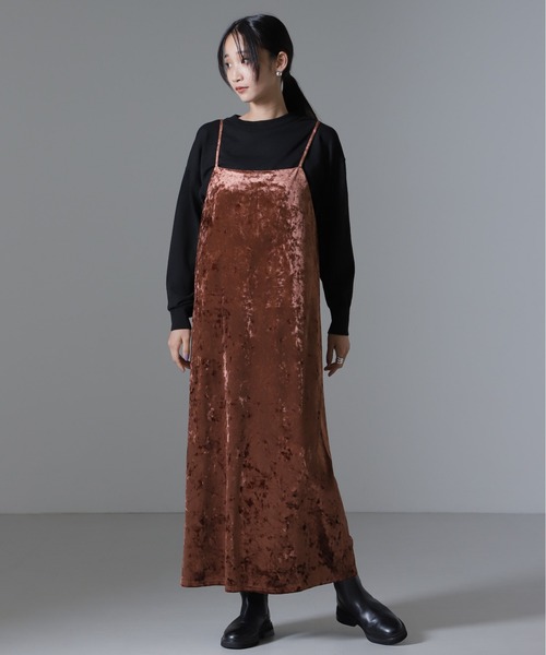 NANO universe（ナノ・ユニバース） ワンピース ベロアキャミソール