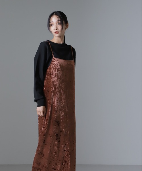 NANO universe（ナノ・ユニバース） ワンピース ベロアキャミソール