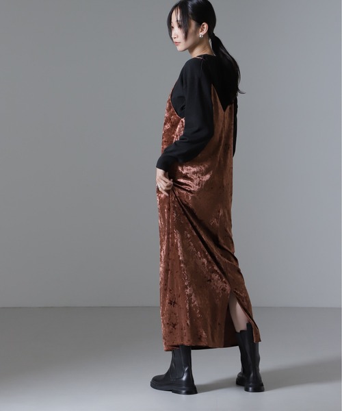 NANO universe（ナノ・ユニバース） ワンピース ベロアキャミソール