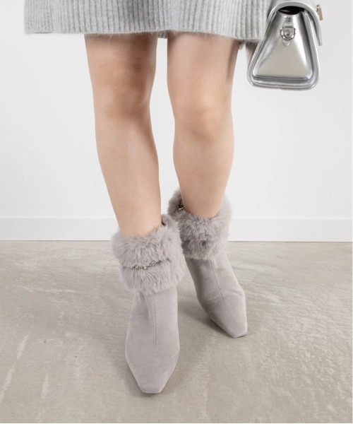 人気商品・限定商品ばかりの「超得 半額福袋」が販売開始 RANDA ブーツ ビジュー×ファー 2WAYショートブーツ レディース 靴
