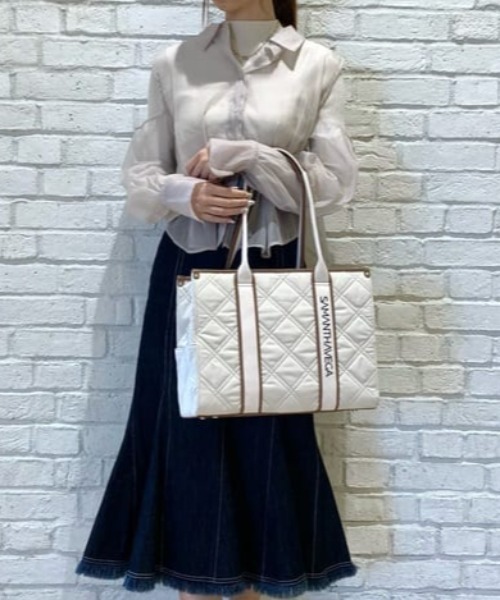 Samantha Vega（サマンサベガ） トートバッグ ロゴテープキルティング