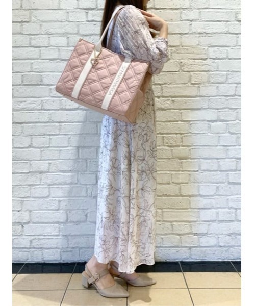 Samantha Vega トートバッグ ロゴテープキルティングA4トート