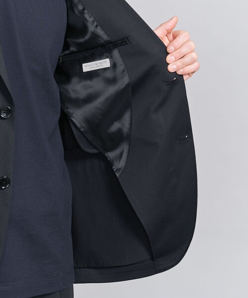 美品◯ユナイテッドアローズ　ジャージーラペルジャケットパンツ　スーツセットアップ WEB限定 WARDROBE SMART】ウインター TR セットアップ