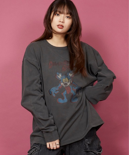 レア  JEANS ピンク 半袖Tシャツ ヴィンテージ加工 アニマルTシャツ 動物Tシャツ 鳥 メンズXL レディース 古着