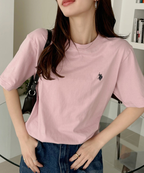 韓国人気 [POLO] クルーネック 半袖Ｔシャツ POLO BCS ポロ Tシャツ メンズ 半袖 おしゃれ 綿100% 無地 白