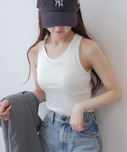 WEGO（ウィゴー） タンクトップ ノースリーブ WEGO/なちゅ盛れカップ