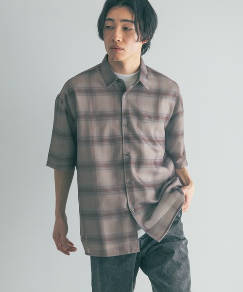 LOWRYS FARM(ローリーズファーム) シャツ メッシュオンブレチェック LOWRYS FARM(ローリーズファーム) シャツ メッシュオンブレチェック