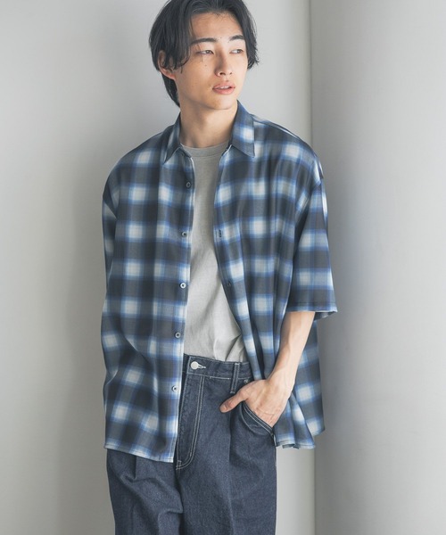 LOWRYS FARM（ローリーズファーム） シャツ メッシュオンブレチェック