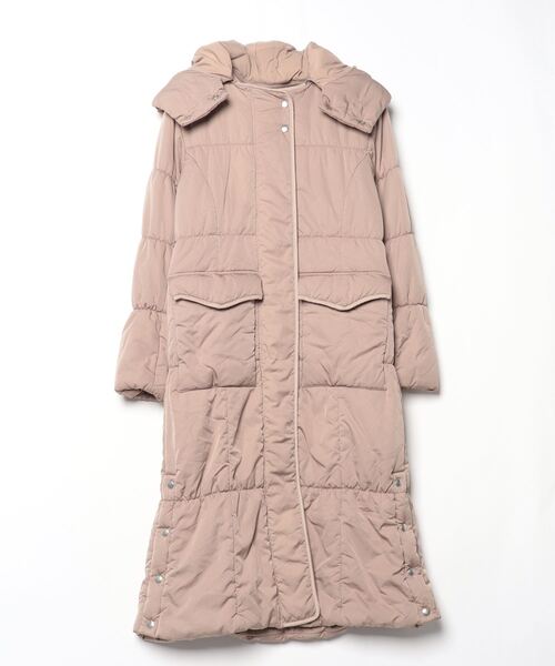 snidel ダッフルコート コート ロング ベージュ アウター スナイデル SNIDEL（スナイデル） フェイクファースリーブダッフルコート ロング 1