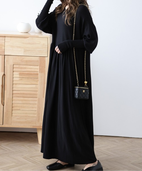 「La-gemme」 ニットワンピース C ベージュ レディース_画像2