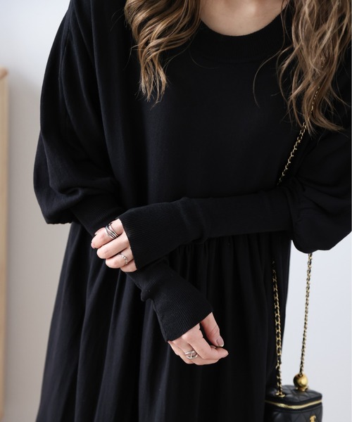 「La-gemme」 ニットワンピース C ベージュ レディース_画像5