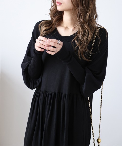 「La-gemme」 ニットワンピース C ベージュ レディース_画像7