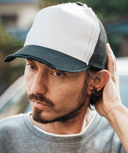 CAMBIO キャップ 帽子 mko12589-Cotton Damage Mesh Cap