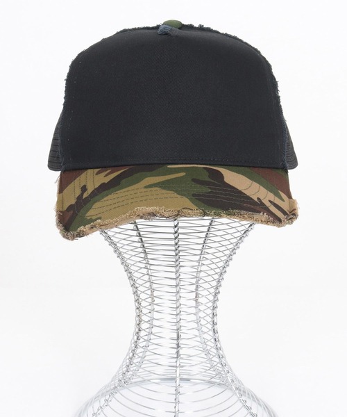 CAMBIO キャップ 帽子 mko12589-Cotton Damage Mesh Cap