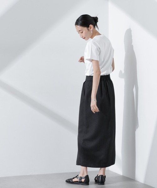 NANO universe（ナノ・ユニバース） スカート メタリックフロントZIP